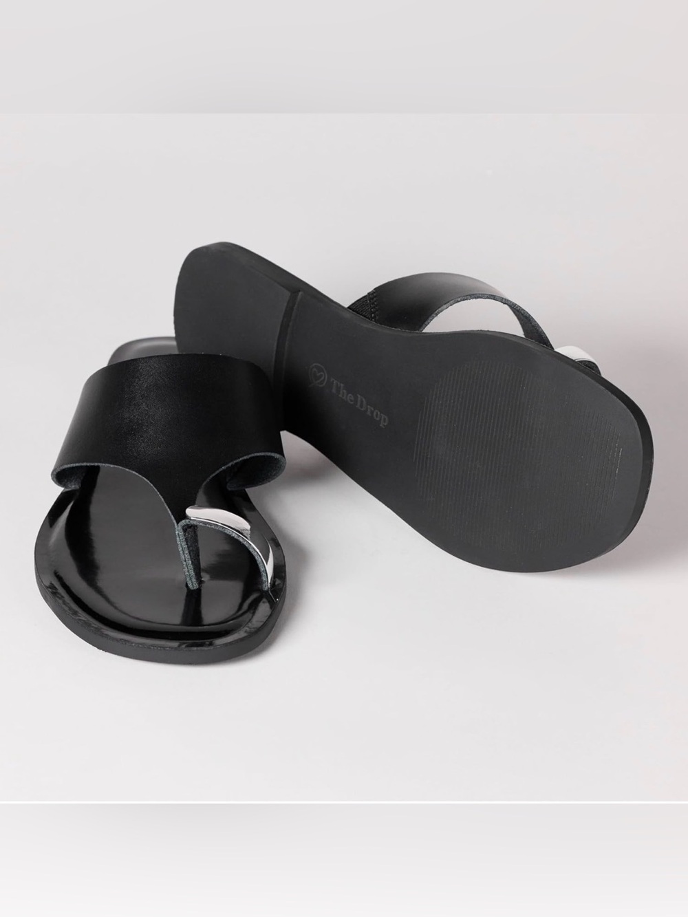 The Drop Camilla Wide Thong Sandal - Black (Women) - Picture 4 of 14